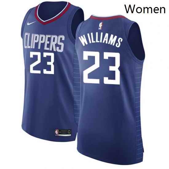 Womens Nike Los Angeles Clippers 23 Louis Williams Authentic Blue Road NBA Jersey Icon Edition